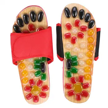 Pėdų Masažas Šlepetės 5Sizes Refleksoterapija Akupunktūra Kraujo Aktyvavimas Koja Atsipalaidavimo Massager Batai Pebble Stone Sandalai