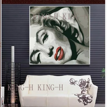 Rankomis dažyti aliejus, tapyba tinkinti vaizdo žvaigždės Marilyn Monroe nuotraukos puošia hall hotel miegamasis