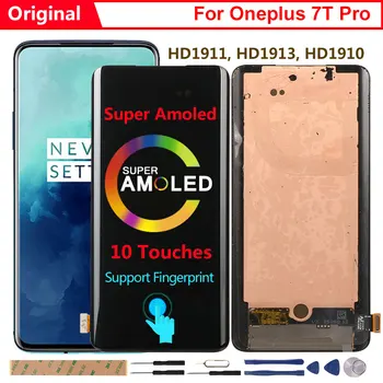 Raugee Pradinio Ekrano Oneplus 7T Pro Amoled Ekraną, Paramą pirštų Atspaudų Pakeitimas LCD Oneplus Vienas Plius 7T Pro 6.67