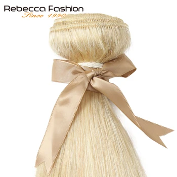 Rebecca Mados 613 Medaus Ryšulėlius Trumpauodegės Tiesūs Plaukai, Brazilijos Plaukų Pynimas Ryšulių Remy Plaukų priauginimas 10 26 Cm