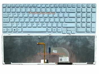 Reboto Originalus Laptopo Klaviatūra Sony Vaio SVE171 SVE1712 SVE1713 Balta spalva 149156011US 90.4XW07.N01 MUMS Išdėstymas apšvietimu