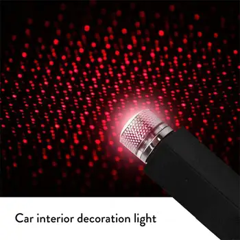 Reguliuojamas USB Plug ir Play Automobilių, Namų Lubų Romantišką Naktį LED Šviesos, Žvaigždėtas Dangus Raudonas Blue Dekoro Lempos Kelių Apšvietimo Efektai