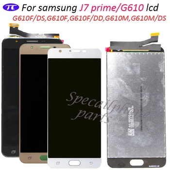 Reguliuoti LCD Pakeitimo skaitmeninis keitiklis Samsung Galaxy J7 Premjero G610 G610F On7 2016 G6100 Ekranas Touch Screen Asamblėjos Dviguba Anga