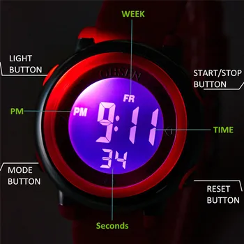 Relogio 2020 OHSEN Mados moteriški, vyriški Sportiniai Laikrodžiai Vandeniui LED Skaitmeninio Laikrodžio Vyrai Moterys Daugiafunkcį Mergaitė Berniukas Laikrodis