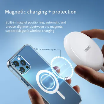 REMAX Atveju iphone, 11 Pro Max Atveju Magsafe Magnetinio SuctionWireless Įkrovimo atsparus smūgiams Pusėje 2020 