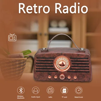 Retekess TR607 Klasikinio Retro FM Radijo Imtuvas, Nešiojamas Apdailos MP3 Radijas Stereo 