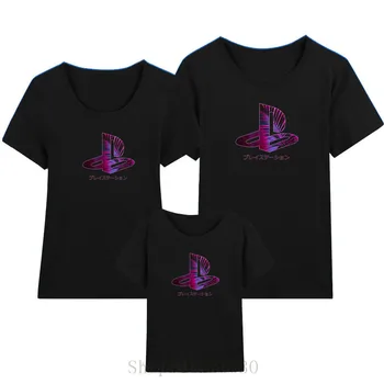 Retro dizaino Purslų PS žaidimų Derliaus PS5 PS2 PS3, PS4 Žaidimas play station motina ir dukra šeimos atitikimo pižama