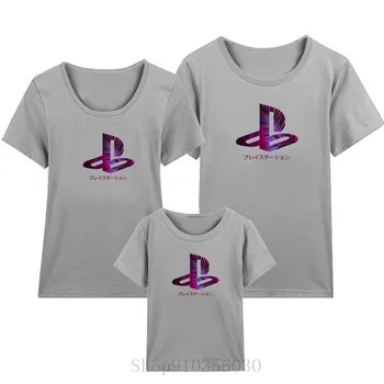 Retro dizaino Purslų PS žaidimų Derliaus PS5 PS2 PS3, PS4 Žaidimas play station motina ir dukra šeimos atitikimo pižama