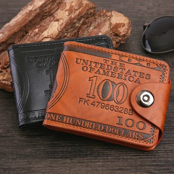 Retro Hasp Vyrų Piniginės 3D Dolerio Spausdinimo Kredito Piniginės, Vyriškos Ilgai Rankinėje Kortelės Turėtojas Monetų Multi Pocket Portfel Naujas Carteira
