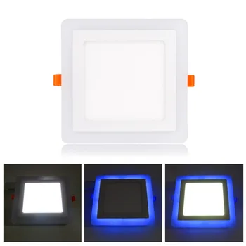 RGB Led Skydelio Lemputė 6w/9w/16w/24W Ultra Plonų Embedded LED Lubų downlight Akrilo Skydelio Lemputė su Nuotolinio Valdymo 3 Modeliai