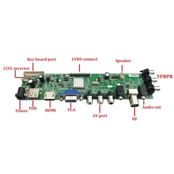 Rinkinys LTN154P3-L03/LTN154P3-L04 30pin 1680X1050 TV VGA USB Kolegijos Valdytojas, valdybos DVB-C DVB-T 1 CCFL LCD Skaitmeninis HDMI, nuotolinio