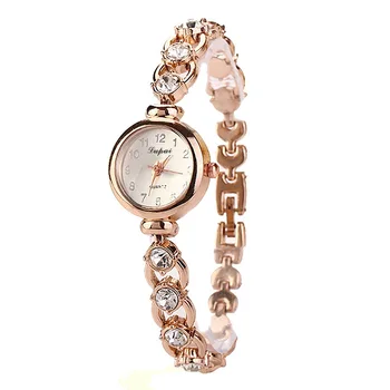 Rose Aukso Skiedra Žiūrėti Moterų Kvarciniai Laikrodžiai Ponios Top Brand Crystal Prabanga Moterų Riešo Žiūrėti Mergina Laikrodis Greitas Pristatymas