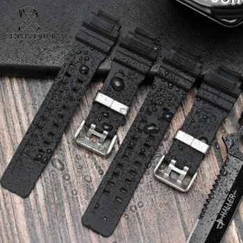 Royal Vandeniui Sporto watchband už GW-A1100 G-1400 GW-4000 GA-1000 Žiūrėti dirželis juodos spalvos Išgaubtos silikono guma žiūrėti apyrankė