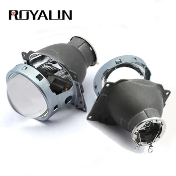 ROYALIN Full Metal Šviesų Objektyvą Koito Q5 Xenon Bi Projektorius Lęšiai H1 H4 H7 9005 9006 D2S D2H Automobilių Žibintai Mokymai