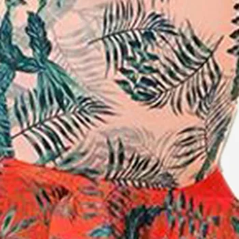 Rožinė V-Kaklo Atogrąžų Spausdinti Raukiniai Suknelė Afrikos Moterų Bodycon trumpomis Rankovėmis Vasarą Šalies Vakarą Sluoksniuotos Mermaid Dress Midi 2XL