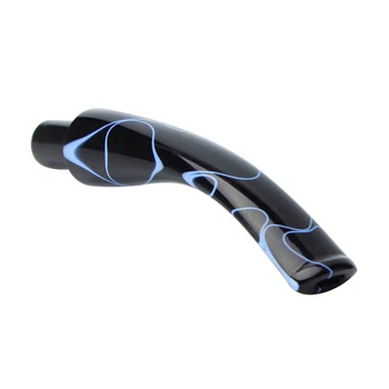 Ru-Mėlyna su juoda Išlenktas Akrilo Rūkymas Kandiklį Tabako vamzdis Kamieninių už Briar Medienos Tabako Vamzdis 9mm Filtras Priedai be0137