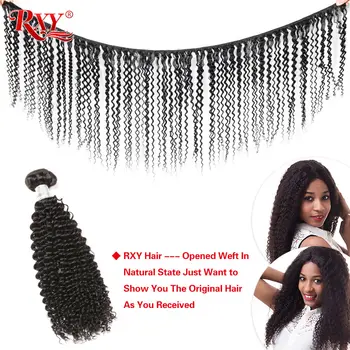 Ruda Afro Keistą Garbanotas Plaukų Ryšulių Brazilijos Plaukų Pynimas Ryšulių RXY Remy Human Hair Ryšulių Audžia 10-28 Nr. Raizginys&Praliejimo