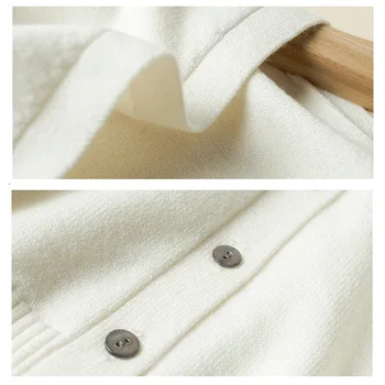 Rudenį, žiemą Viena Breasted Plus size Laisvas Megztinis V-kaklo, ilgomis rankovėmis Ploni megztiniai 2020 m. Moteris Mygtuką Medvilnės Minkštas Megzti Paltai