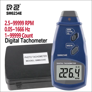 RZ Skaitmeninis lazerinis Tachometras, Rankiniai Ne-kreipkitės Lazeriniai Linijiniai Tachometras RPM Matuoklis, Greičio Matavimo Įrankiai, SM6234E
