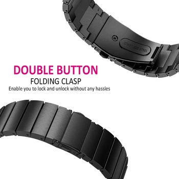 Samsung Galaxy Žiūrėti 3 45mm Juosta 20mm 22mm Nerūdijančio Plieno Metalo Dirželis Galaxy Watch3 41mm/Active2 40mm 44mm Apyrankė