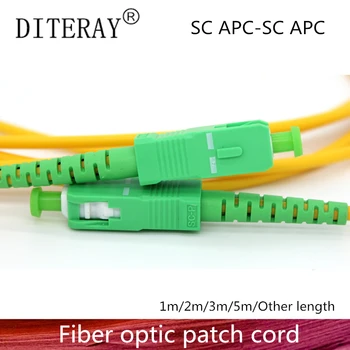SC/APC Fiber Optic Patch Cord Laidas SC-SC 1/3/5/10/20/30M Jumper Vienos rūšies Simplex 2.0 mm Optinis Fibra Optica FTTH