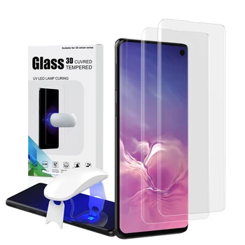 Screen Protector for Samsung Galaxy S10 Plius UV Stiklo Plėvelė Visiškai Padengti S10+ S10 5G Grūdintas Stiklas su pirštų Atspaudų Atrakinti