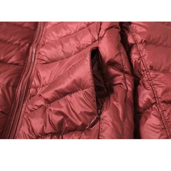 SEDUTMO Žiemos Plius Dydis 3XL Ančių Pūkų Paltai Moterims Ultra Light Striukės su Gobtuvu Dvi Pusės Nešioti, Kailis Pavasario Puffer Jacket ED602