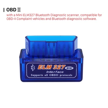 Seicane ELM327-V1.5 OBD OBD2 OBD II Bluetooth Kodų Skaitytuvas Automobilių Diagnostikos Skaitytuvas Įrankis