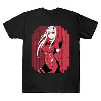 Seksualus Raudonas Mergina Japonų Anime Marškinėliai T-Shirt vyriški trumparankoviai Marškinėliai