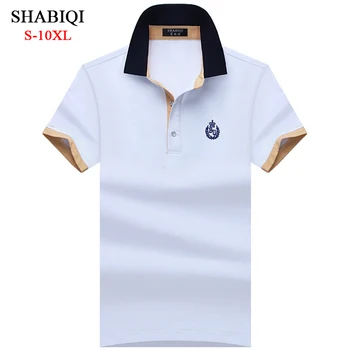 SHABIQI Classic Prekės ženklo Vyrai marškinėliai Vyrų Polo Marškinėliai Vyrams trumpomis Rankovėmis Polo Marškinėliai T Dizaineris Polo Marškinėliai Plius Dydis 6XL 7XL 8XL 9XL 10X