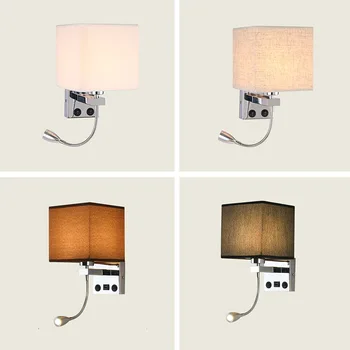 Sienos šviesiai miegamojo Lovos Žibintai Kinų stiliaus USB įkrovimo luces led decoracion dormitorio žibintai apšvietimas, Modernios Lempos