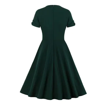 Sisjuly Vasaros Elegantiškas 1950 - Line Suknelės Seksualus V-Kaklo Moterų Retro Plisuotos Suknelės Ponios Medžiotojas Retro Suknelė Šalis Vestidos