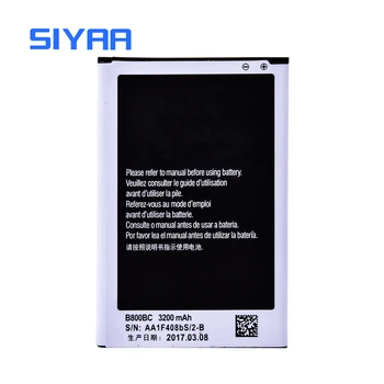 SIYAA Originalus B800BC Baterija Samsung Note3 N9000 N9006 N9005 N9009 Didelės 3200mAh Talpos, Aukštos Kokybės Pakaitinis Akumuliatorius
