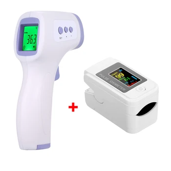 Skaitmeninis Infraraudonųjų Spindulių Kaktos Termometras & Skaitmeninį Piršto Pulse Oximeter Kraujo Deguonies Jutiklis Soties Mini SpO2 Stebėti