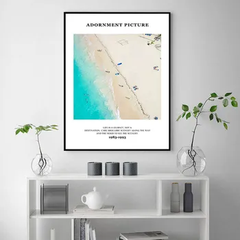 Skandinavijos Apdailos Nuotrauką Surf Beach Plakatas Šiaurės Dekoracijos Spausdinti Motyvacijos, Gyvenimas, Citatos, Tapyba, Modernus Namo Kambario Dekoro