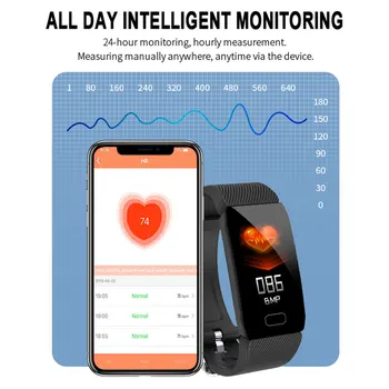 Smart Juosta Kraujo Spaudimas Q1 Širdies Ritmo Monitorius Fitness Tracker Smart Žiūrėti Fitneso Apyrankė Atsparus Vandeniui Oras Ekranas Moterims