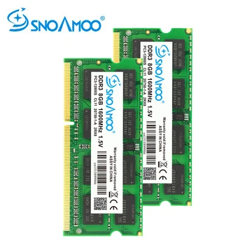 SNOAMOO 8GB DDR3 1333/1600 MHz memoria Ram Nešiojamojo kompiuterio Atminties PC3-10600S 204 Pin 1,5 V 2Rx8 SO-DIMM Kompiuterio Atmintyje Garantija