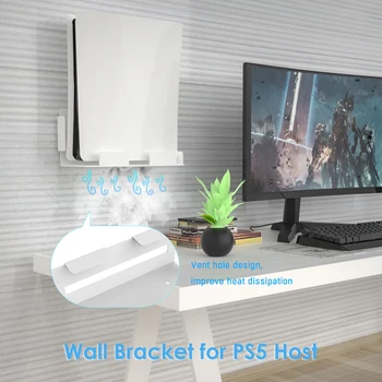 Sony PlayStation 5 PS5 Konsolės Wall Mount Turėtojas Žaidimas Priimančiosios šalies Paramos Stovo Laikiklis Laikymo Stovas Stabilus Šilumos išsklaidymo