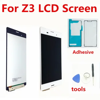 Sony Z3 Ekranas Sony Xperia Z3 LCD L55t D6603 D6653 LCD Ekranas Jutiklinis Ekranas skaitmeninis keitiklis Asamblėjos Sony Z3 lcd 5.2 colių