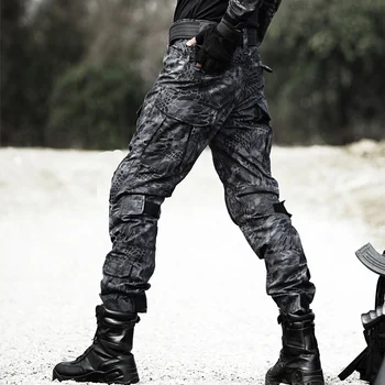 Soqoool Vyrų Mados Lauko Pėsčiųjų Kombinezonas Kelnės Kamufliažas Tactical Kelnes Karinę Uniformą Kovos Multi-Kišeniniai Kelnės