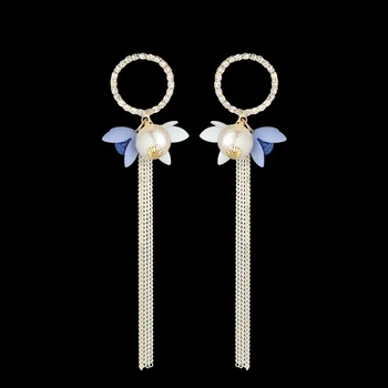 SPECIALIŲ Naujas Mados 925 sterling silver needle auskarai ausies nagų ekranas lieknėjimo facetassel auskarai moterims , S2410E