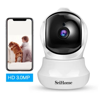 Srihome HD 3.0 P IP Kamera, WIFI Home Security Kūdikio stebėjimo 360° Nuotolinio APP Peržiūrėti Infraraudonųjų spindulių Naktinio Matymo Stebėjimo Kameros