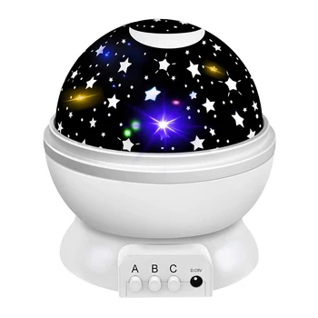 Star Mėnulis Galaxy LED Projektorius, Šviesos Kambario Dekoro Naktį Lempos Baterija/USB Powered Vaikų Miegamasis Star Naktį Lempa