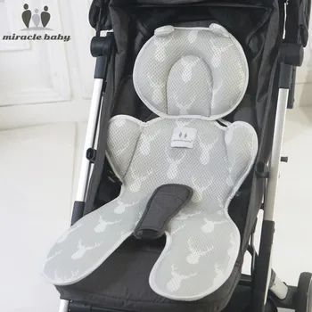 Stebuklas Kūdikių Storio Vežimėlis Aušinimo Padas 3D Air Mesh kūdikis Vežimas Mat Lokys Ausies Vaiko Sėdynės Įdėklas Kietas Kvėpuojantis Padas Dydis 70x35cm