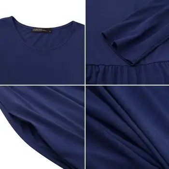 Stilingas Ruožas Maxi Suknelė Moterų Rudenį Sundress ZANZEA 2021 Atsitiktinis ilgomis Rankovėmis Vestidos Moterų Aukšto Liemens Apdaras Negabaritinių 5XL