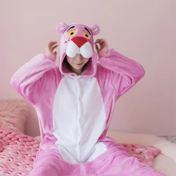 Suaugusieji Kigurumi Vienaragis Pižama rinkiniai vaikams Sleepwear Pyjama Gyvūnų Cosplay Kostiumas Moterims Žiemos Drabužių Mielas Gyvūnų Žiemos Kostiumas
