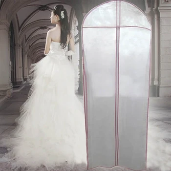 Sulankstomas Nuotakos Suknelė Kvėpuojantis Dulkių Įrodymas Ilga Suknelė Padengti Saugojimo Krepšys Bridesmaid, Nuotakos Vestuvių Suknelė Drabužių Saugojimo Krepšys