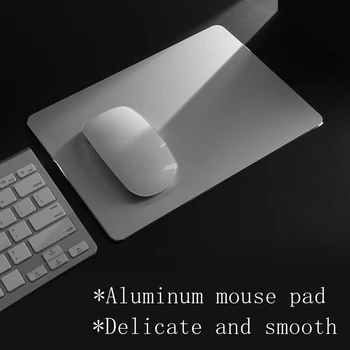 Sunkaus Metalo, Aliuminio Mouse Pad Mat Sklandžiai Ultra Plonas dvipusės Kilimėlis atsparus Vandeniui Greitai ir Tiksliai Kontroliuoti