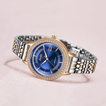 SUNKTA Aukso Mėlyna Žiūrėti Moterų Laikrodžiai Ponios Kūrybos Plieno Moterų Apyrankės, Laikrodžiai Moterų Laikrodis Relogio Feminino Montre Femme