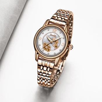 SUNKTA Elegantiškas Moteris Žiūrėti Prabangos Prekės ženklo Moterų Laikrodis Japonija Movt 30M atsparus Vandeniui Aukso Brangus Analoginis Ženevos Kvarco Žiūrėti